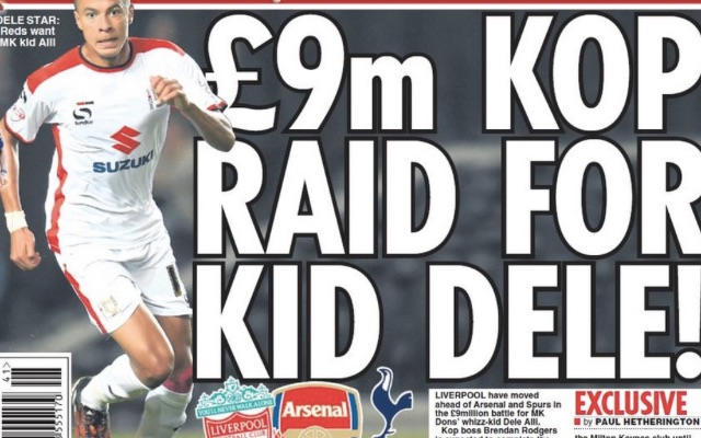 Dele Alli newspaper Liverpool