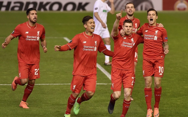 Milner, Firmino, Coutinho, Celebration,