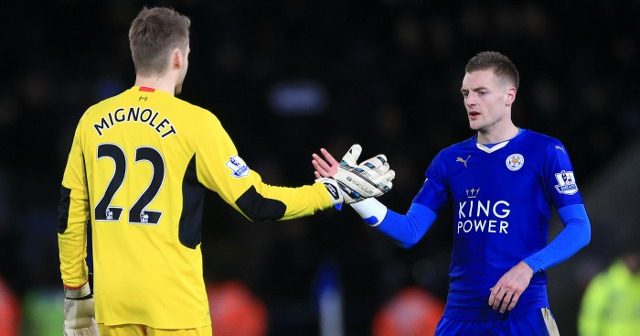 Simon Mignolet, Jamie Vardy, Liverpool, Leicester