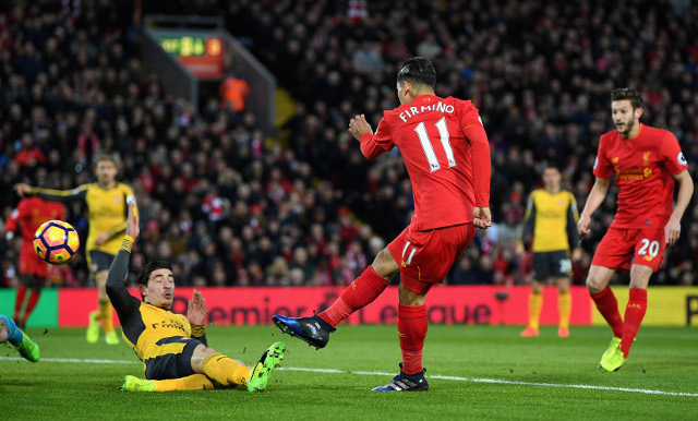 Roberto Firmino, Héctor Bellerín, Adam Lallana, Liverpool