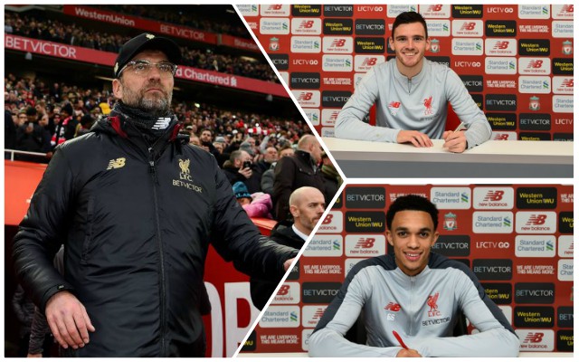 Trent Alexander-Arnold, Andy Robertson, Jurgen Klopp