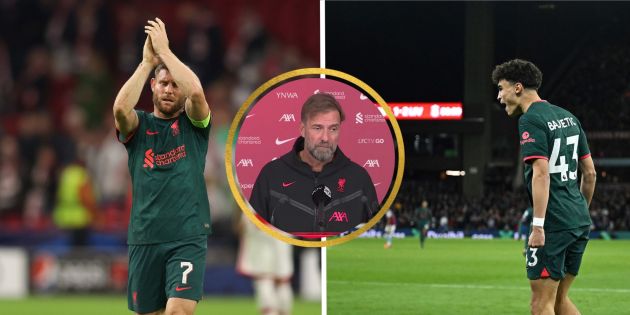 Milner, Bajcetic, Klopp
