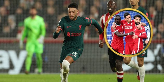 Oxlade-Chamberlain, Salah, Mane, Firmino, Nunez