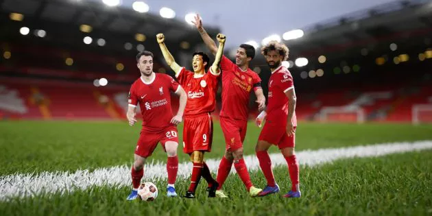Carragher, Suarez, Jota, Salah