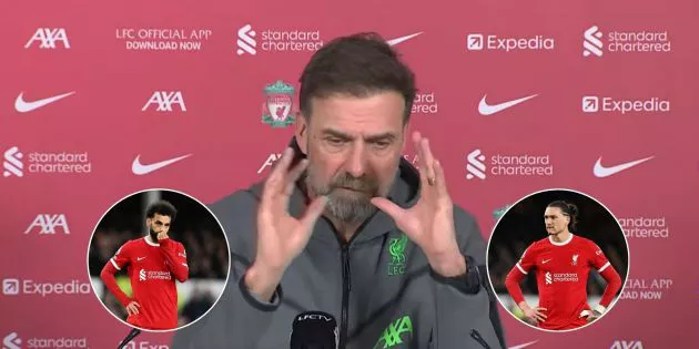 Klopp, Salah, Nunez