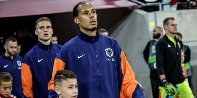 Virgil van Dijk in action for Netherlands
