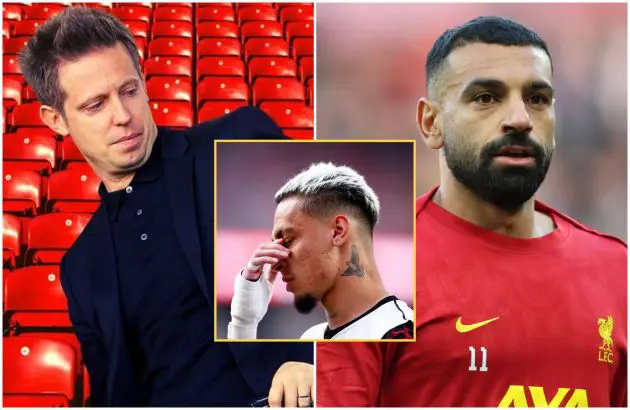 FSG CEO of Football Michael Edwards, Liverpool winger Mo Salah & Manchester United star Antony.