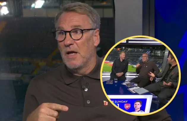 Paul Merson with Sky Sports for Chelsea v Arsenal coverage.