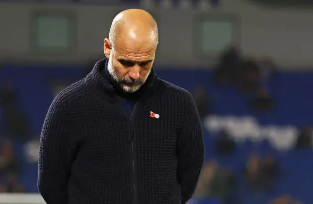 Pep Guardiola claims his side 'cannot compete' with Liverpool