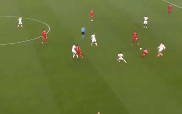 Alexis Mac Allister picked out Cody Gakpo with an outrageous pass