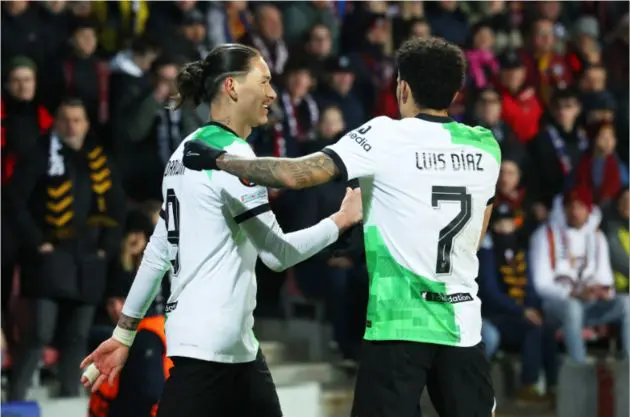 Darwin Nunez and Luis Diaz quickly made up after an apparent post-match argument following Uruguay's win over Colombia