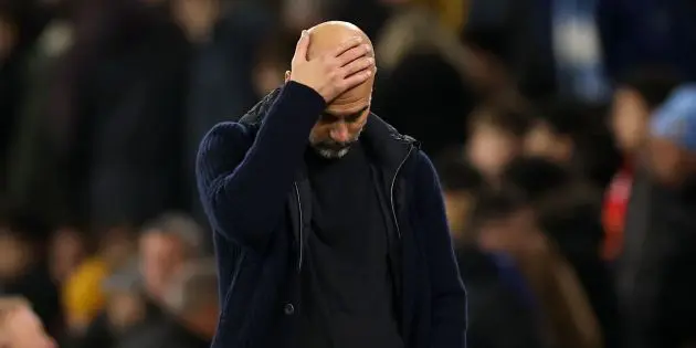 Pep Guardiola watches on in anguish as Manchester City lose again