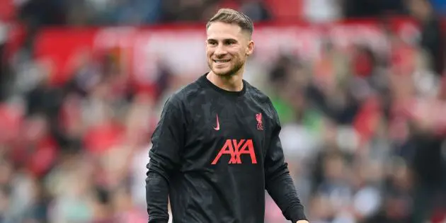 Alexis Mac Allister sends Adam Lallana a message