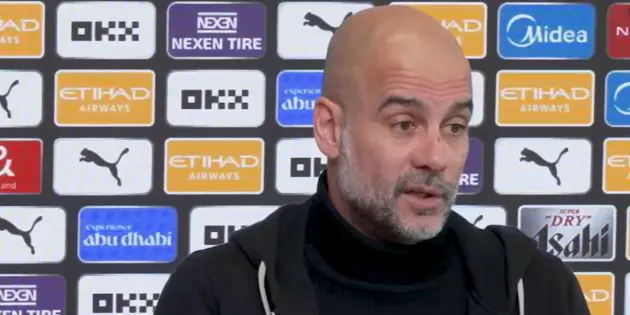 Pep Guardiola sends message to Liverpool fans