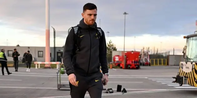Andy Robertson is part of Liverpool's travelling party to Girona