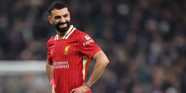 Mo Salah plays against Tottenham for Liverpool