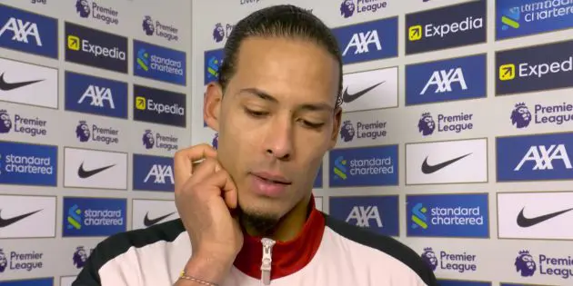 Virgil van Dijk speaks after drawing with Manchester United