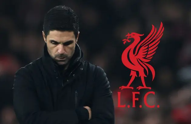 Arsenal manager Mikel Arteta looks dejected at the Emirates Stadium.