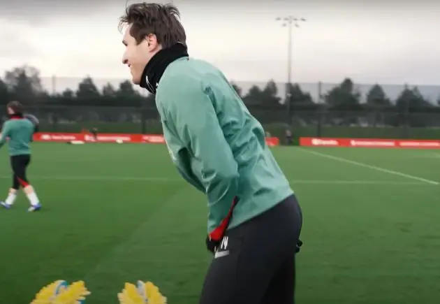 Federico Chiesa seemed to enjoy himself during Liverpool training