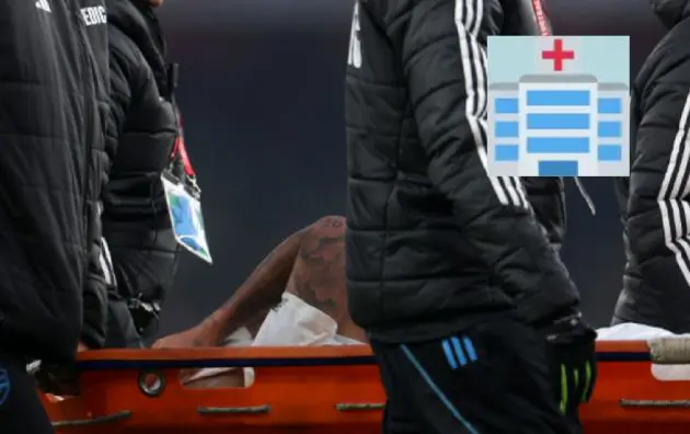Gabriel Jesus is stretchered off after suffering a suspected ACL injury