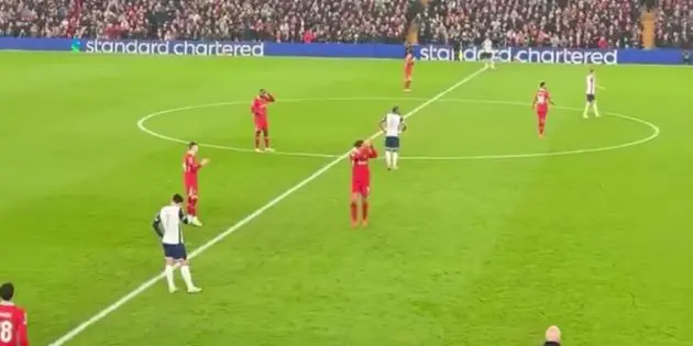Virgil van Dijk given standing ovation at Anfield