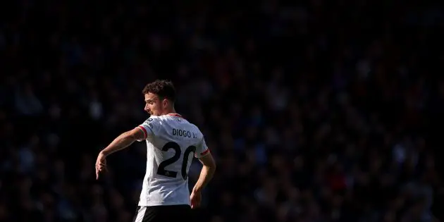 Diogo Jota playing for Liverpool against Crystal Palace