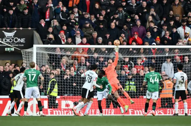 Liverpool were eliminated from the FA Cup by Plymouth Argyle on Sunday