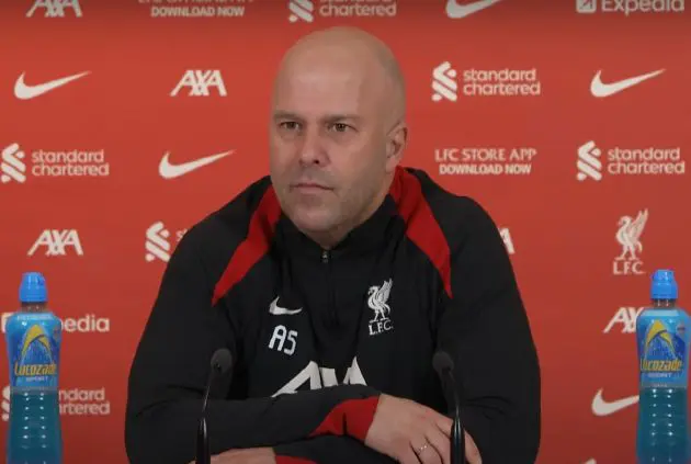 Arne Slot is unsure whether one of his main men will be fit to face PSG