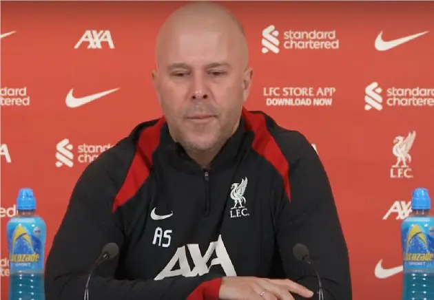 Arne Slot has yet to decide which of his goalkeepers will play against Tottenham