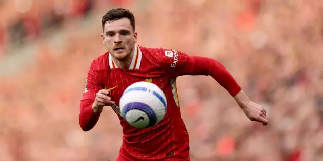 Andy Robertson in action at Anfield against Southampton