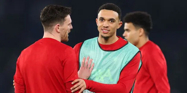 Trent Alexander-Arnold before playing PSG