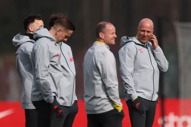 Arne Slot has reportedly been on the phone quite frequently to Jeremie Frimpong
