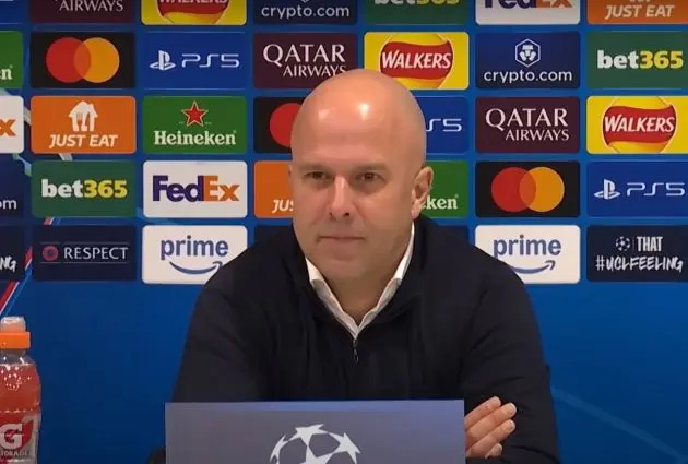Arne Slot was proud of how his Liverpool team performed in the Champions League