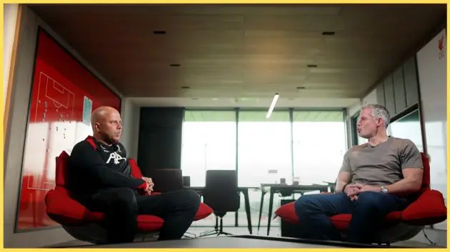 Arne Slot refused to be drawn on Carragher's question about Trent Alexander-Arnold's contract