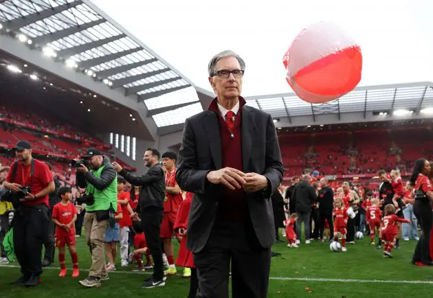 John W Henry takes in Liverpool's league-winning celebrations at Anfield