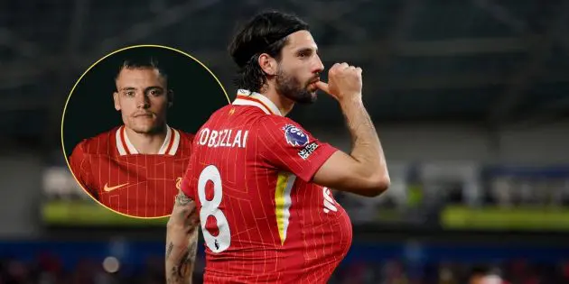 Dominik Szoboszlai celebrates amid Florian Wirtz update