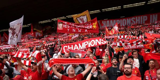 Liverpool fans at Anfield