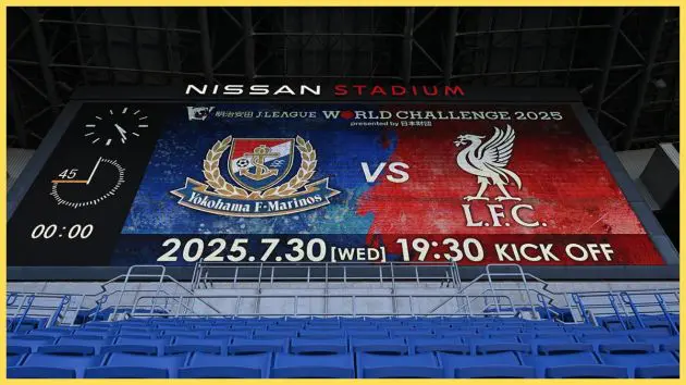 Liverpool play Yokohama FM at the Nissan Stadium