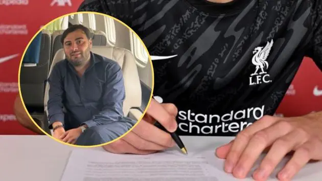 Giorgi Mamardashvili and his agent travel to Liverpool