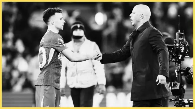 Diogo Jota and Arne Slot