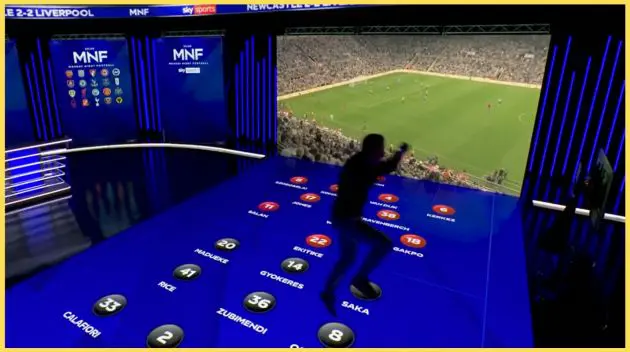 Jamie Carragher celebrated Rio Ngumoha's winner against Newcastle wildly in the Sky Sports studio