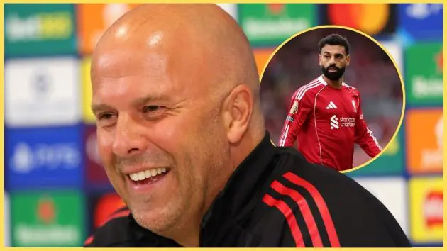 Arne Slot in a press conference amid Mo Salah decision