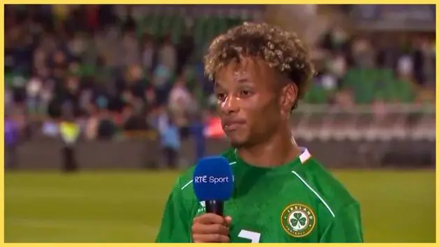 Trent Koné-Doherty speaks for Ireland U21s