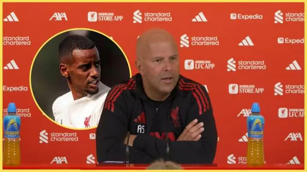 Arne Slot provides an update on Alexander Isak