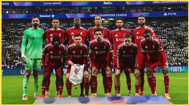 Liverpool line-up against Eintracht Frankfurt