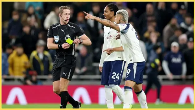 Richarlison was booked by John Brooks in stoppage time against Liverpool