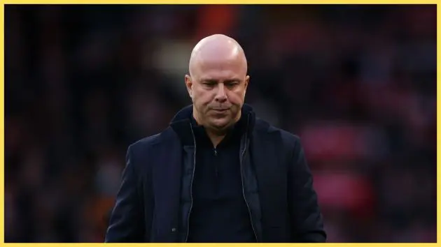 Arne Slot reacts against Burnley at Anfield