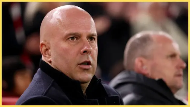 Arne Slot watches on as Liverpool play Newcastle