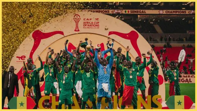Sadio Mane and Senegal celebrate AFCON victory