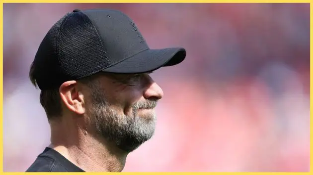 Jurgen Klopp grimaces during Liverpool game.